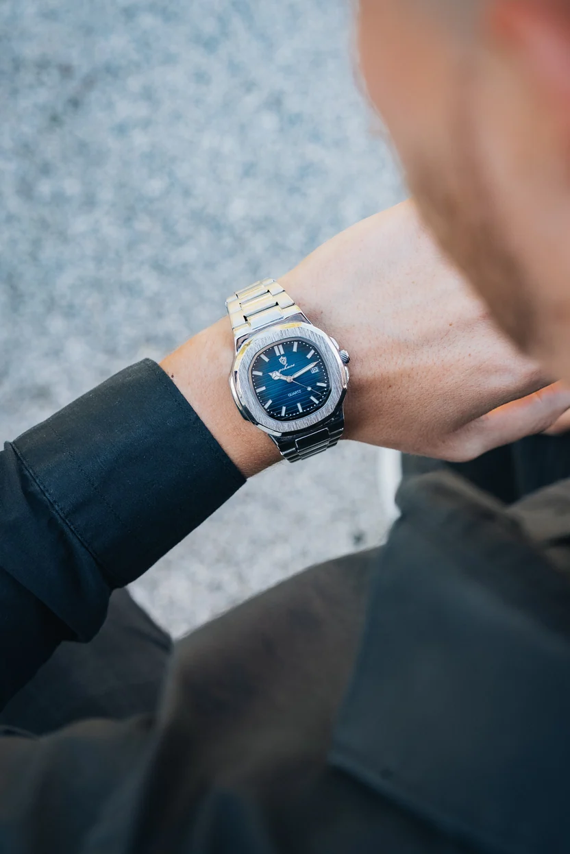 The Lémanor Blue worn on the wrist